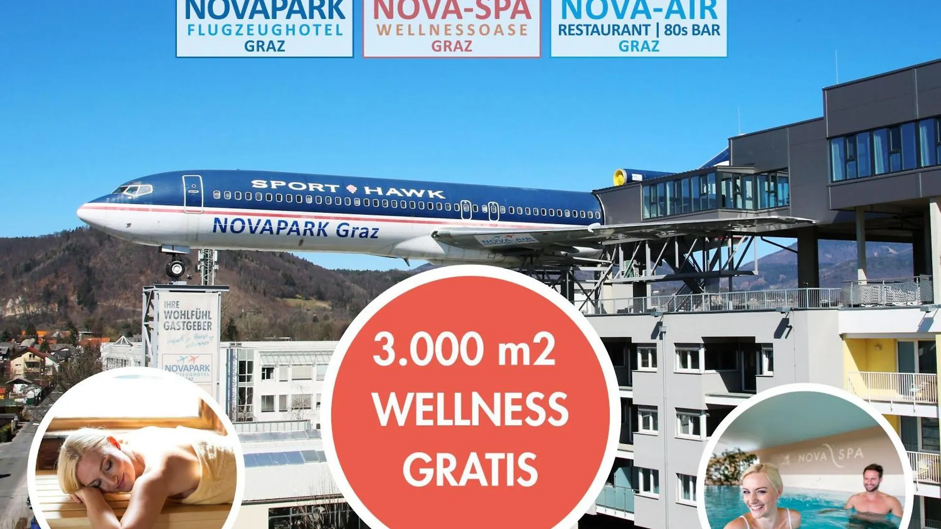 Novapark Flugzeughotel Graz location